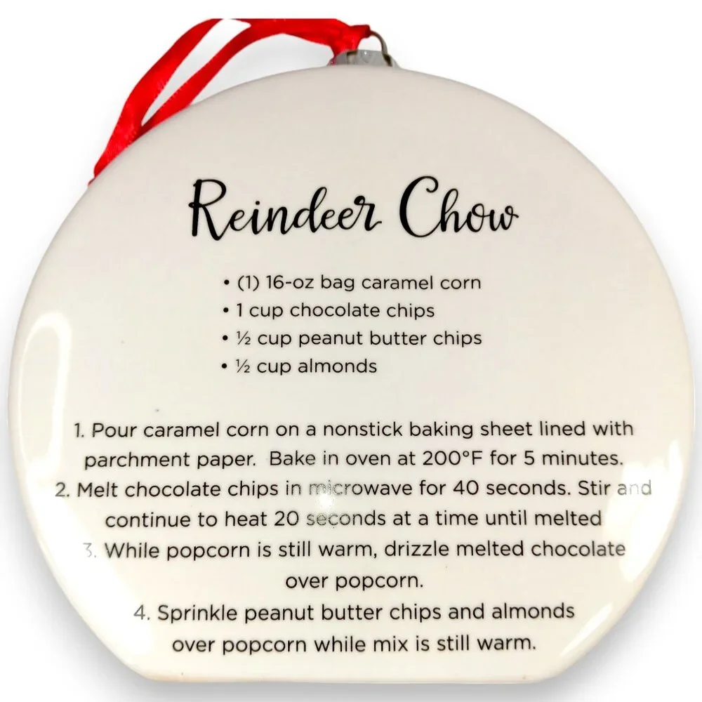 TEMPTATIONS-Christmas-Ornament-SANTA-w/Recipe-Holiday Decoration-Gift- Party - Picture 6 of 7